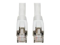 Eaton Tripp Lite Series Cat8 25G/40G Certified Snagless Shielded S/FTP Ethernet Cable (RJ45 M/M), PoE, White, 20 ft. (6.09 m) - 