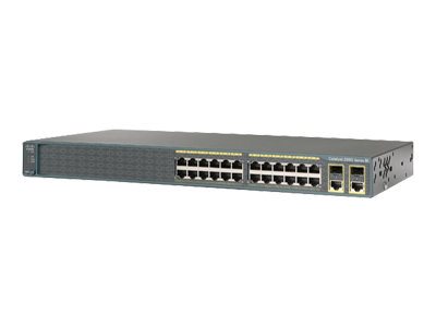 Cisco Catalyst 2960-Plus 24PC-L - Switch - managed - 24 x 10/100 (PoE) + 2 x Kombi-Gigabit-SFP - an Rack montierbar - PoE (370 W