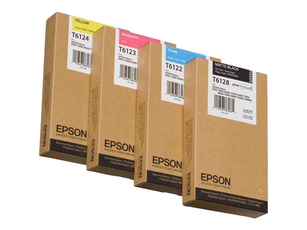 Epson T6122 - 220 ml - Cyan - Original - Tintenpatrone - fr Stylus Pro 7400, Pro 7450, Pro 9400, Pro 9450