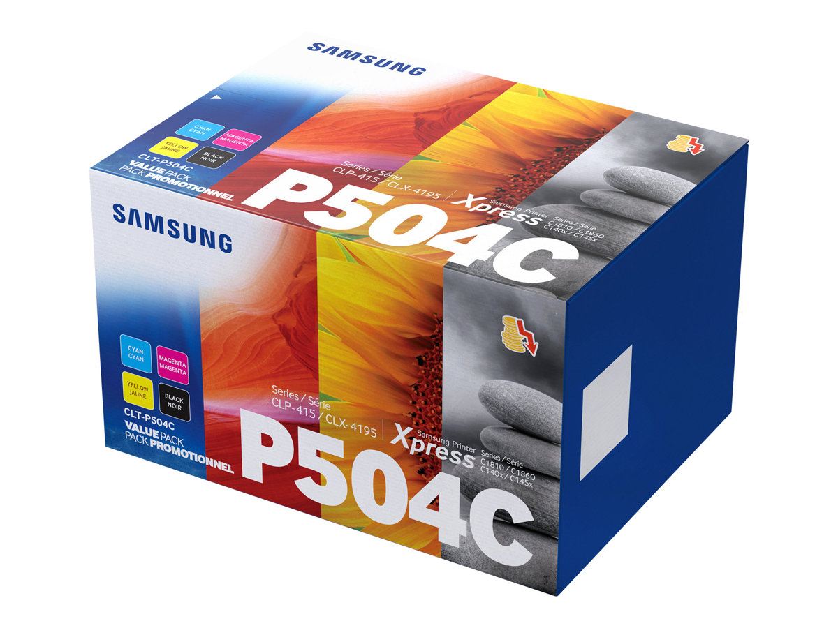 Samsung CLT-P504C - 4er-Pack - Schwarz, Gelb, Cyan, Magenta - Original - Tonerpatrone (SU400A) - fr Samsung CLP-415, CLX-4195; 