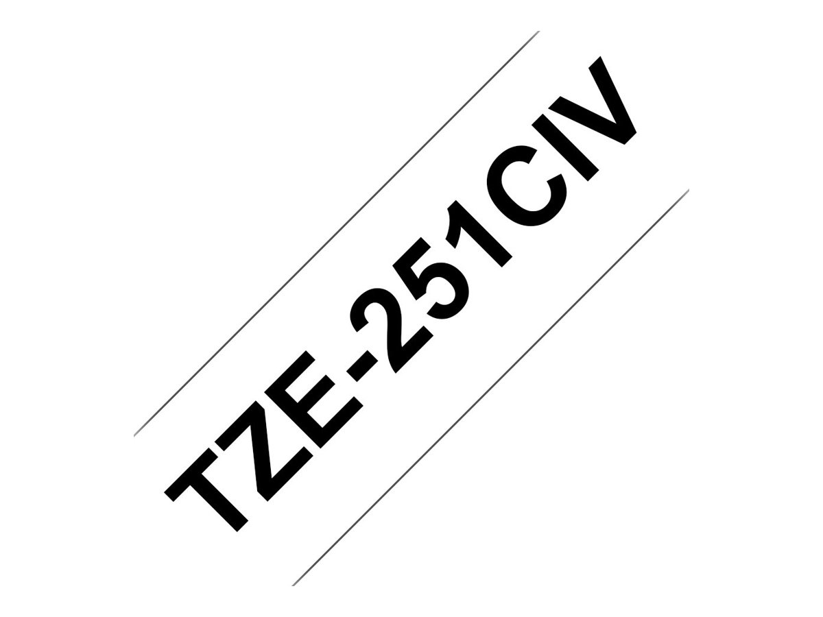 Brother TZe-231CIV - Schwarz auf Weiss - Rolle (1,2 cm x 8 m) 1 Kassette(n) laminiertes Band - fr P-Touch PT-1090, 1290, 1830, 