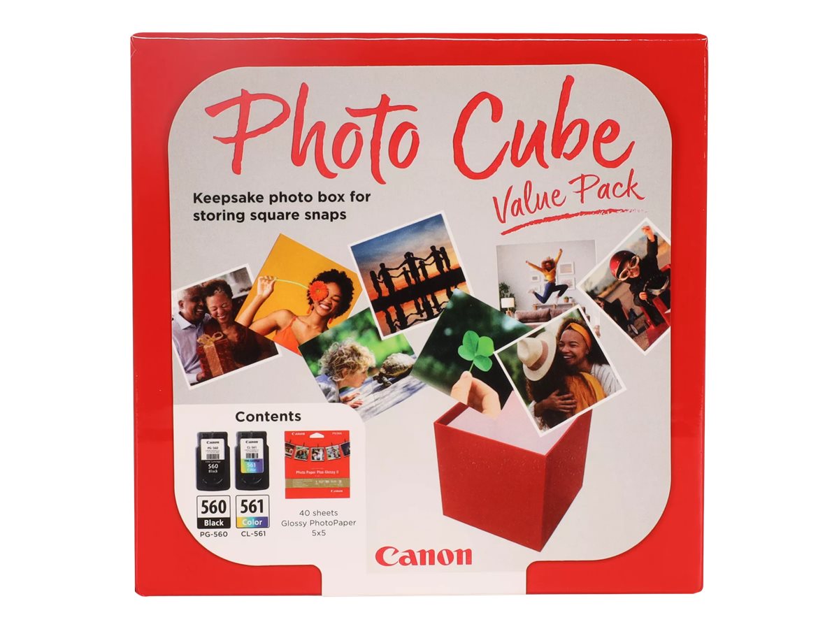 Canon PG-560/CL-561 Photo Value Pack - Glnzend - 0.27 mm - 2er-Pack - Farbe (Cyan, Magenta, Gelb), pigmentiertes Schwarz - orig