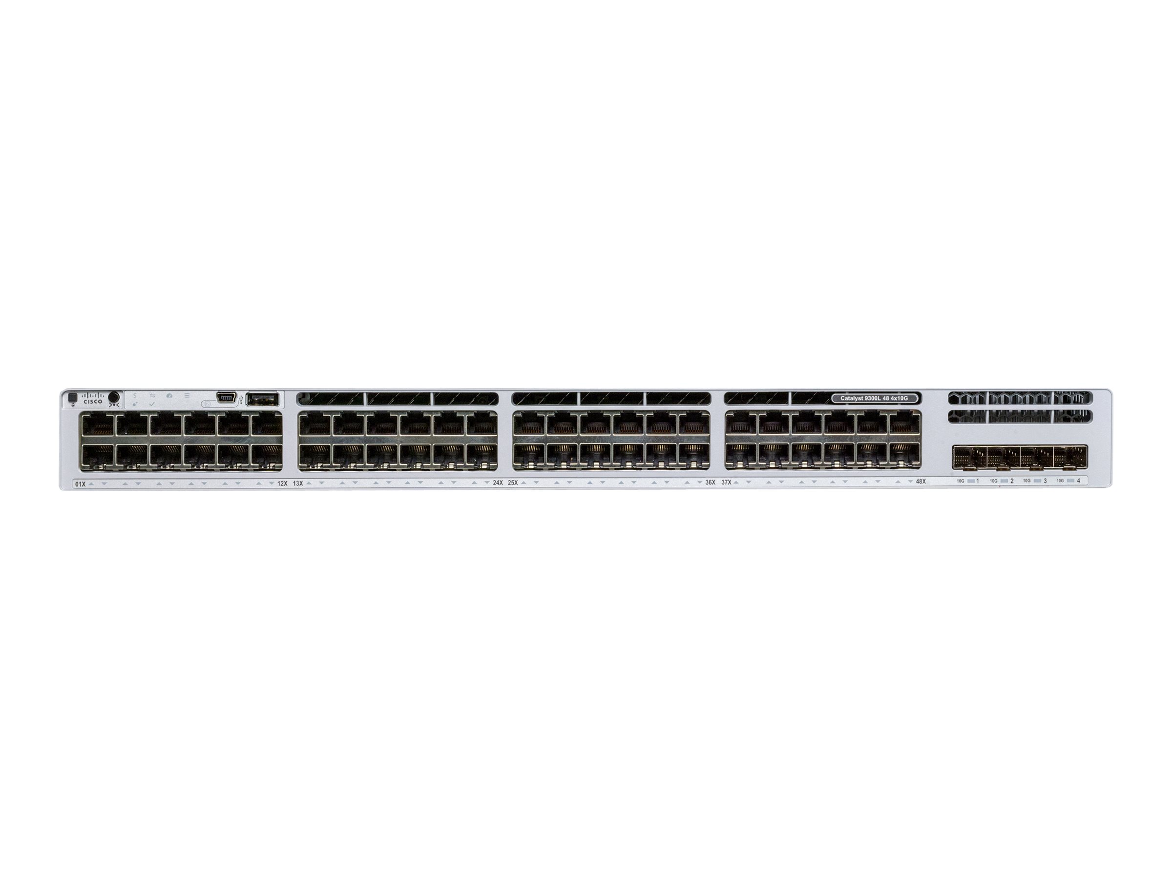 Cisco Meraki Catalyst 9300L-48T-4X - Switch - L3 - managed - 48 x 1000Base-T + 4 x 1/10 Gigabit (Uplink) - an Rack montierbar