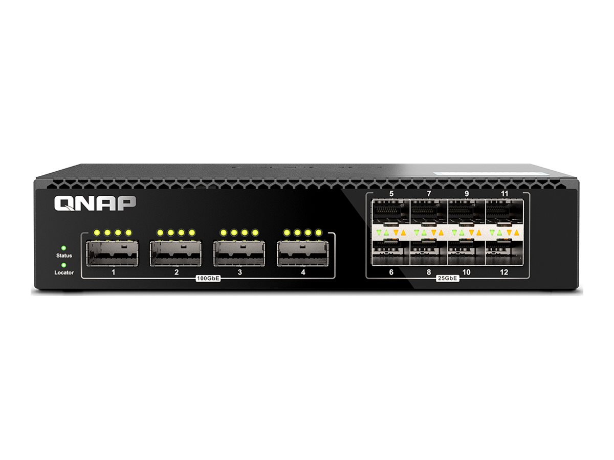 QNAP QSW-2104-2T-A - Switch - managed - 4 x 100 Gigabit QSFP28 + 8 x 25 Gigabit SFP28 - an Rack montierbar