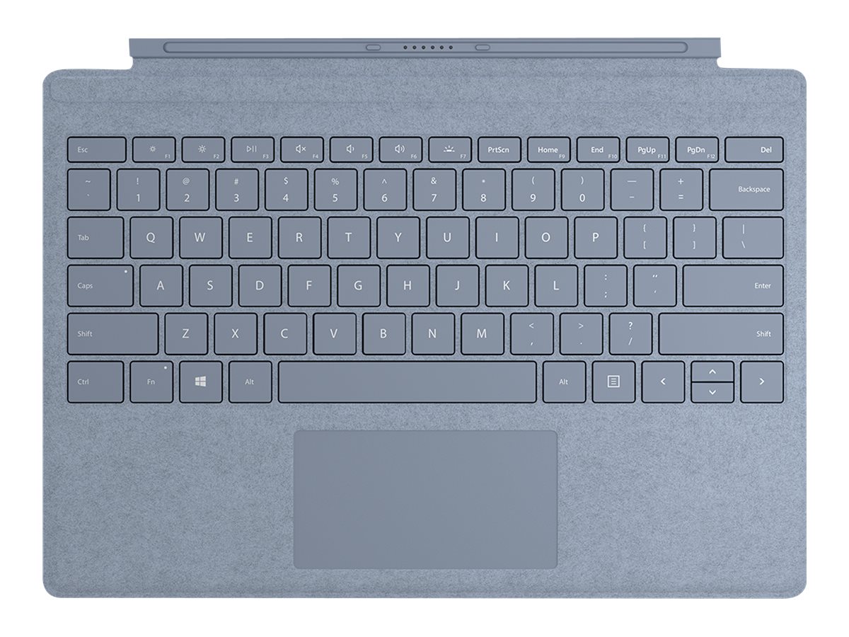 Microsoft Surface Pro Signature Type Cover - Tastatur - mit Trackpad - hinterleuchtet - Schweizerisch/Luxemburgisch - Eisblau