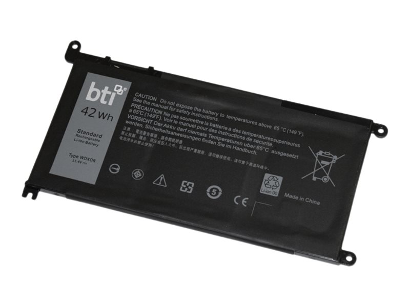 BTI WDX0R-BTI - Laptop-Batterie (gleichwertig mit: Dell WDX0R, Dell Y3F7Y) - Lithium-Polymer - 3 Zellen - 3684 mAh - 42 Wh