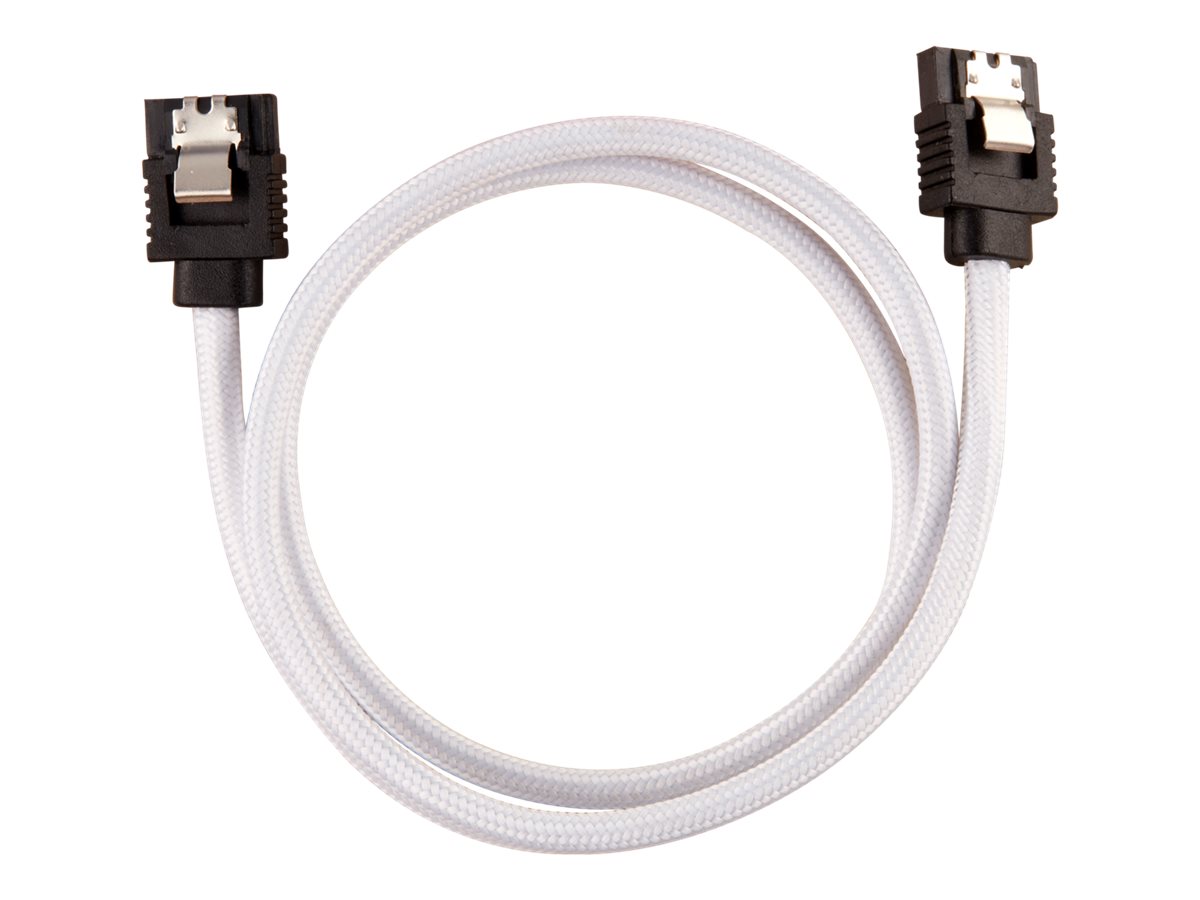 CORSAIR Premium Sleeved - SATA-Kabel - Serial ATA 150/300/600 - SATA (M) gerade, verriegelt zu SATA (M) gerade, verriegelt - 60 