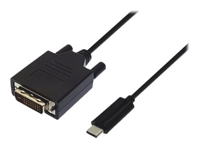 M-CAB PREMIUM - USB/DVI-Kabel - USB-C (M) zu DVI-D (M) - USB 3.1 - 1 m - Schwarz