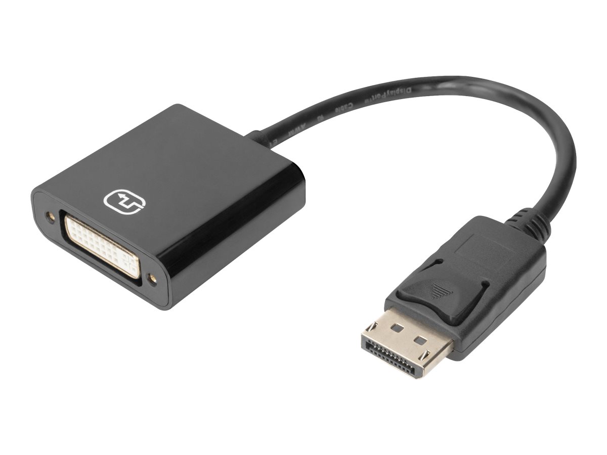 DIGITUS - Videoadapter - DisplayPort (M) eingerastet zu DVI-I (W) schraubbar - DisplayPort 1.1a - 15 cm - aktiv, 1080p-Unterstt