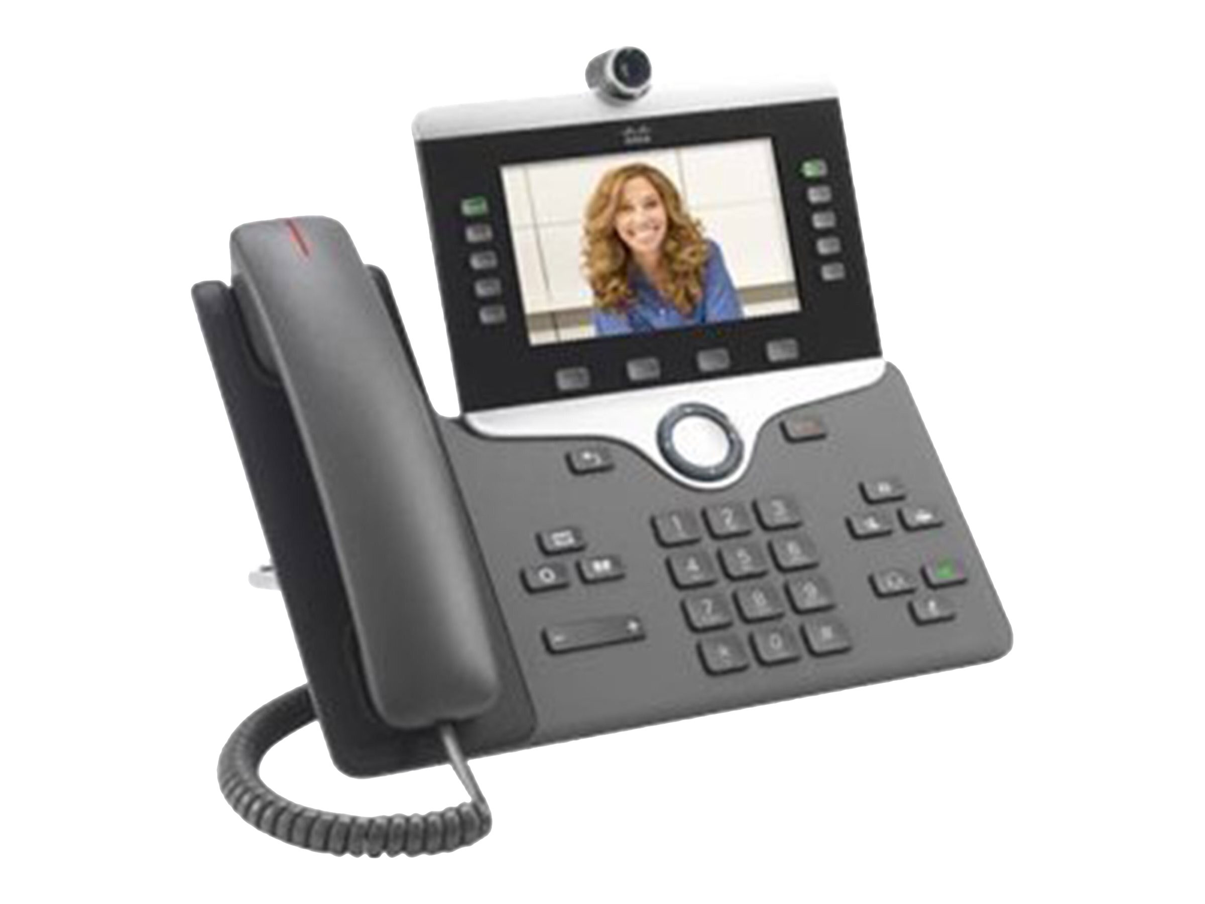 Cisco IP Phone 8845 - IP-Videotelefon - mit Digitalkamera, Bluetooth-Schnittstelle - SIP, SDP - 5 Leitungen - holzkohlefarben
