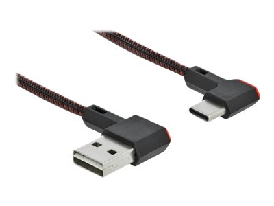 Delock Easy - USB-Kabel - USB (M) links/rechts abgewinkelt, umkehrbar zu USB-C (M) links/rechts abgewinkelt, umkehrbar - 20 cm -