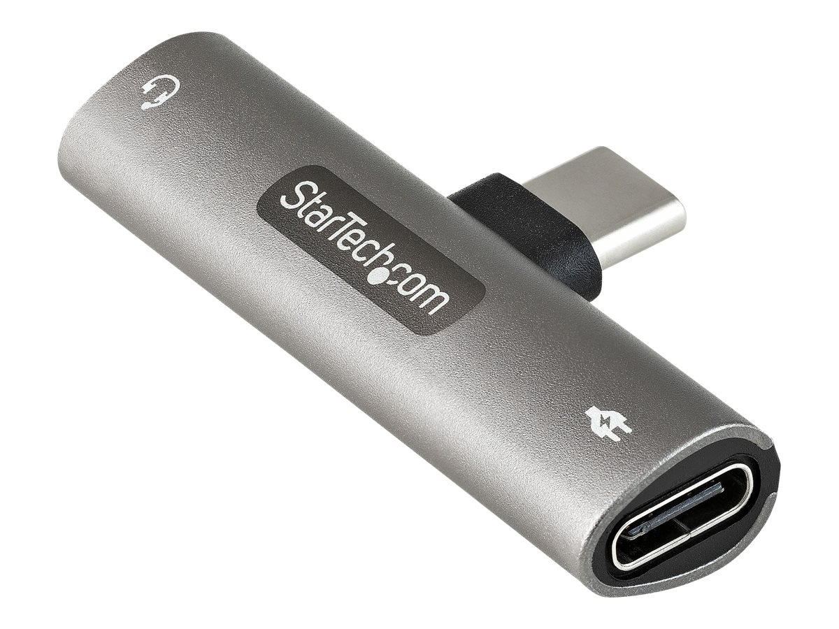 StarTech.com USB-C Audio- und Ladeadapter - USB-C-Audio Adapter mit 3,5-mm TRRS Kopfhrer-/Headset Buchse und 60W USB Typ-C-Powe