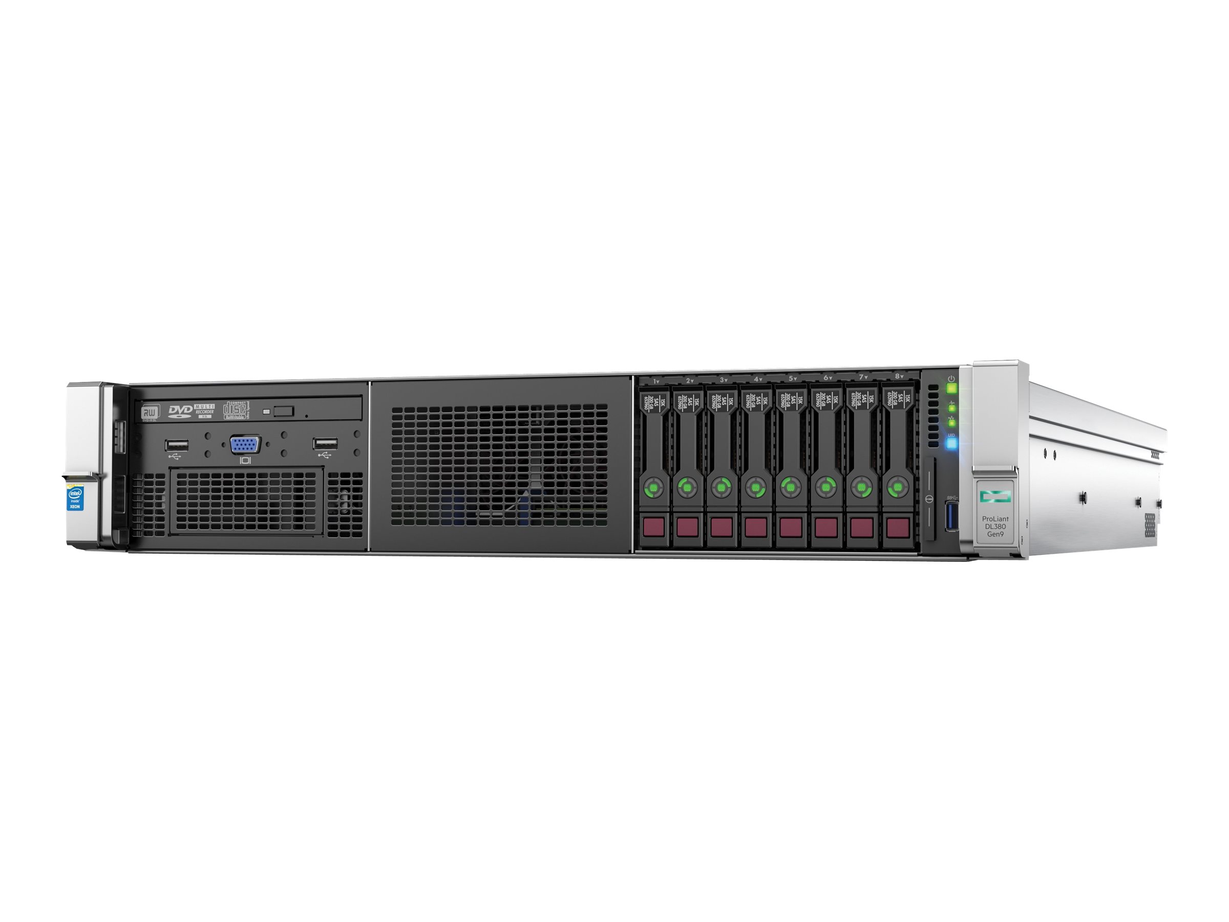 HPE ProLiant DL380 Gen9 Base - Server - Rack-Montage - 2U - zweiweg - 1 x Xeon E5-2620V4 / 2.1 GHz