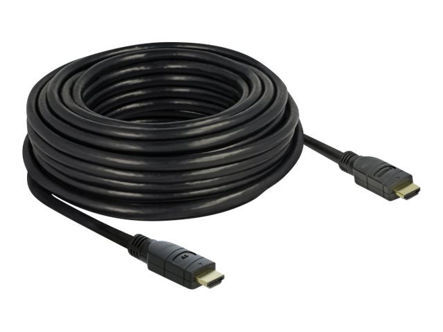 Delock - Highspeed - HDMI-Kabel mit Ethernet - HDMI männlich zu HDMI männlich - 15 m - Dreifachisolierung