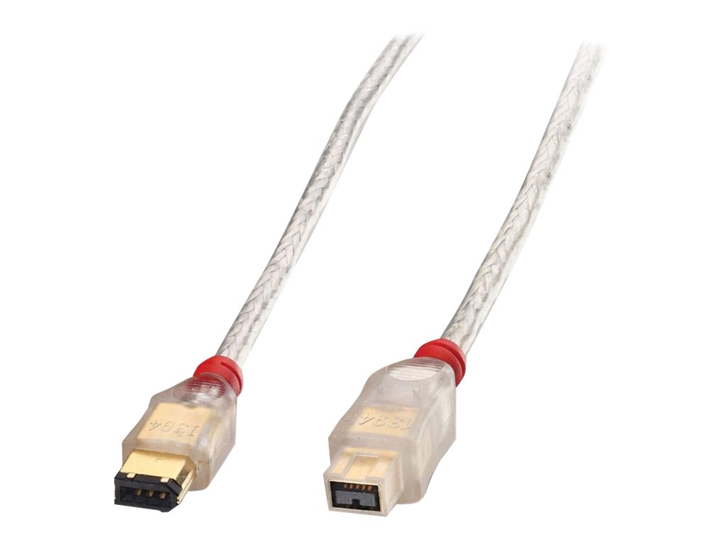 Lindy Premium - IEEE 1394-Kabel - FireWire, 6-polig (M) zu FireWire 800 (M) - 10 m - geformt - durchsichtig