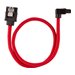 CORSAIR Premium Sleeved - SATA-Kabel - Serial ATA 150/300/600 - SATA (M) gerade, verriegelt zu SATA (M) rechtwinklig - 30 cm - R