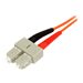 StarTech.com 2m Fiber Optic Cable - Multimode Duplex 62.5/125 - LSZH - LC/SC - OM1 - LC to SC Fiber Patch Cable (FIBLCSC2)