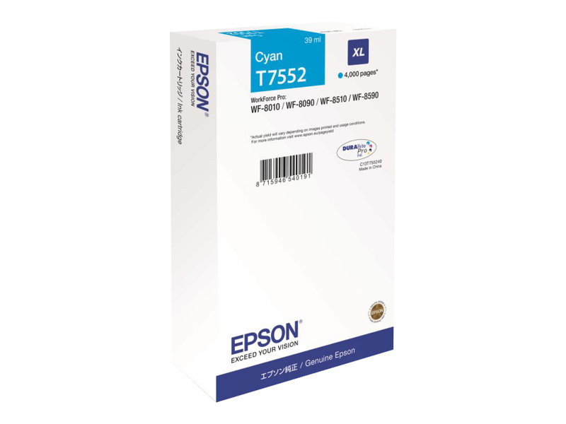 Epson T7552 - 39 ml - Grsse XL - Cyan - Original - Tintenpatrone