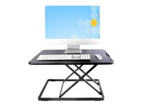 StarTech.com Standing Desk Converter for Laptop, Supports up to 8kg (17.6lb), Height Adjustable Laptop Riser w/ Slim Design, Tab