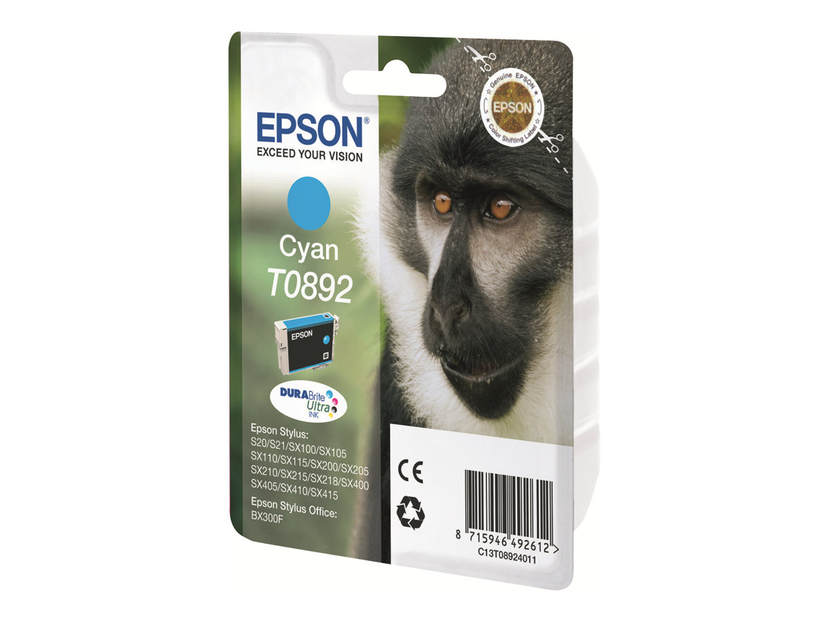 Epson T0892 - 3.5 ml - Cyan - Original - Blisterverpackung - Tintenpatrone