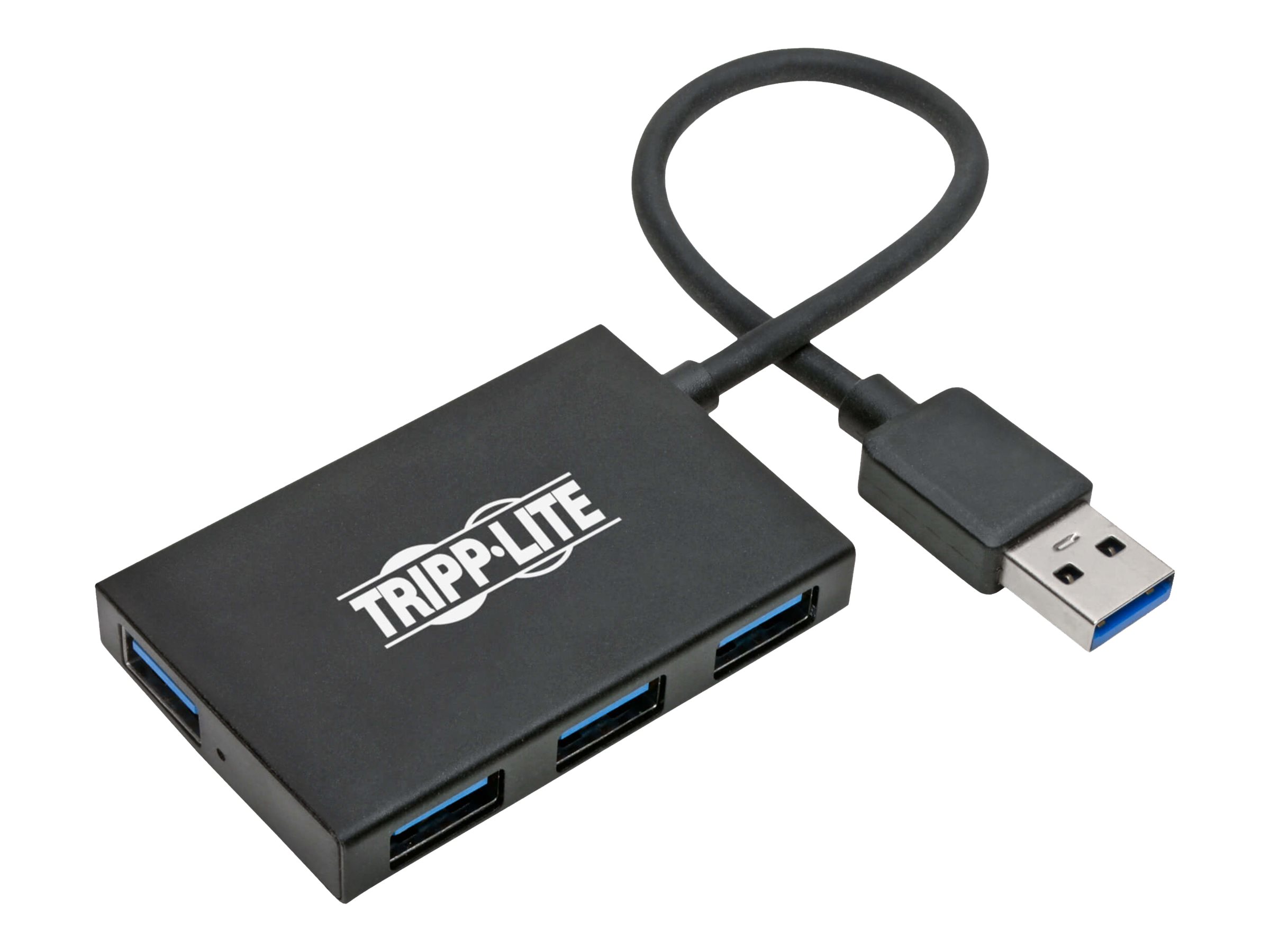 Tripp Lite USB 3.0 Hub SuperSpeed Slim 4 USB-A Ports 5Gbps Compact Aluminum - Hub - 4 x SuperSpeed USB 3.0 - Desktop