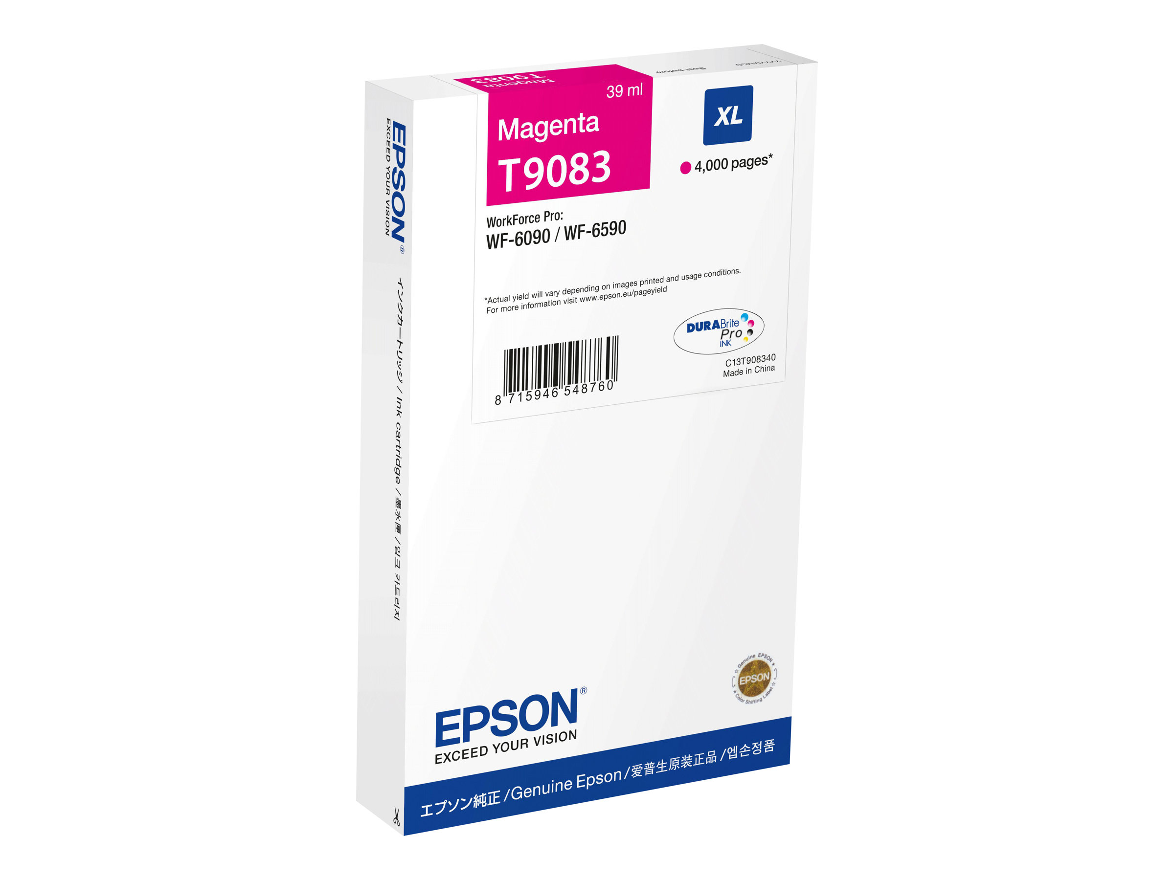 Epson T9083 - 39 ml - Grsse XL - Magenta - Original - Tintenpatrone