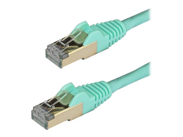 StarTech.com 2m CAT6A Ethernet Cable, 10 Gigabit Shielded Snagless RJ45 100W PoE Patch Cord, CAT 6A 10GbE STP Network Cable w/St