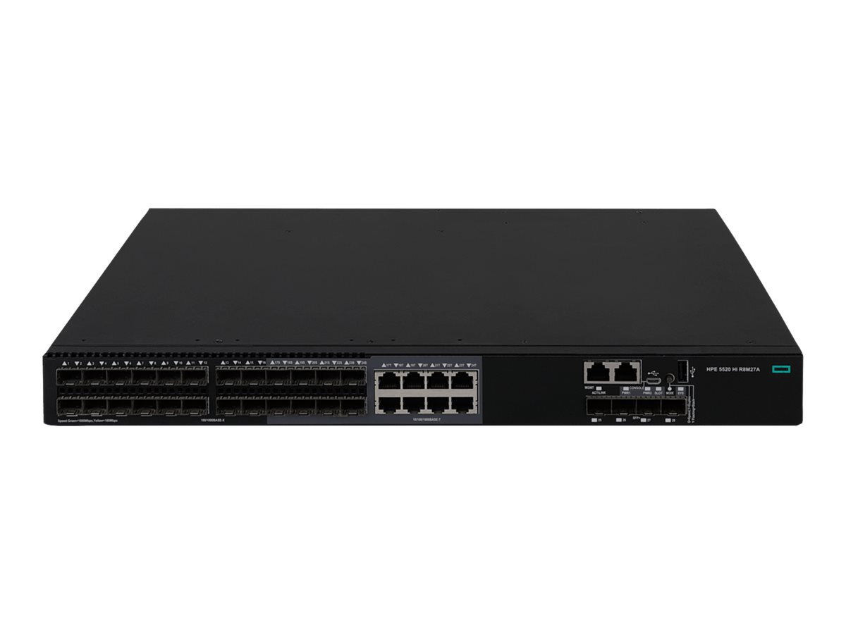 HPE FlexNetwork 5520 24G SFP 4SFP+ HI 1-slot Switch - Switch - L3 - managed - 24 x Kombi-Gigabit-SFP + 4 x 1 Gigabit / 10 Gigabi