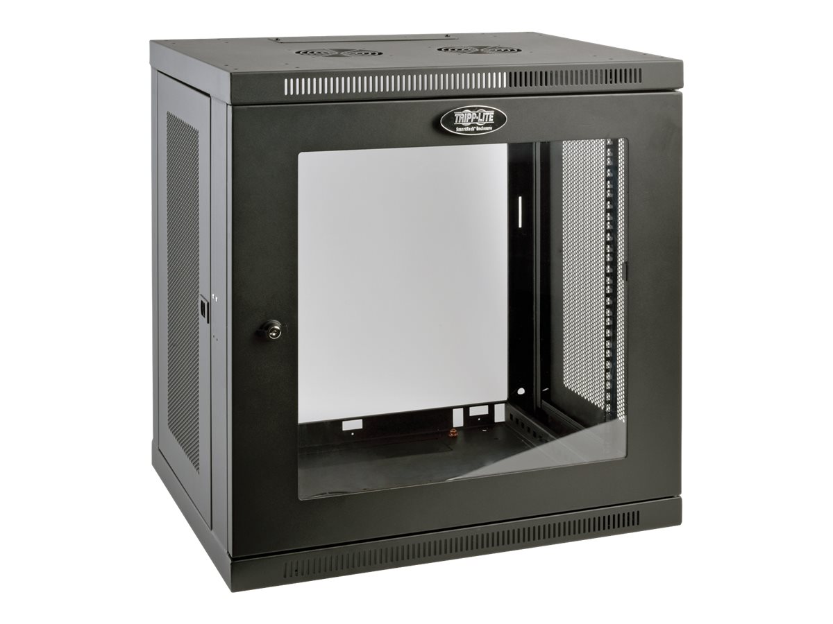 Tripp Lite 12U Wall Mount Rack Enclosure Server Cabinet w/ Glass Front Door - Schrank Netzwerkschrank - geeignet fr Wandmontage