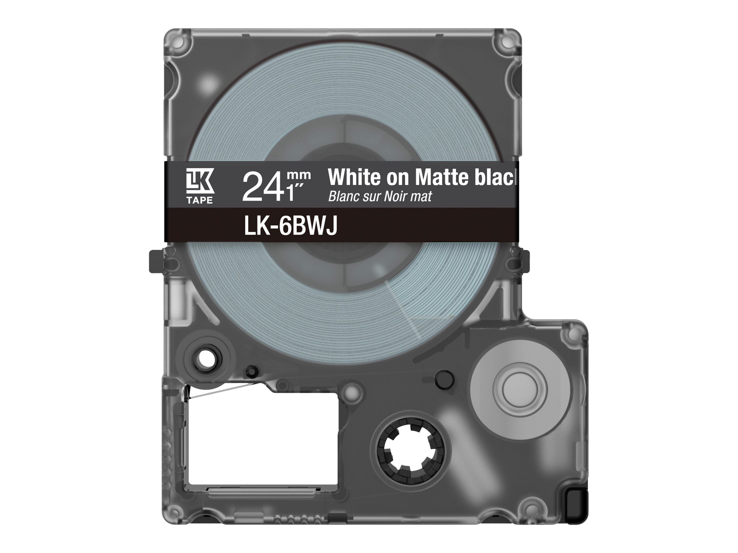 Epson LabelWorks LK-6BWJ - Weiss auf Mattschwarz - Rolle (2,4 cm x 8 m) 1 Kassette(n) Hngebox - Bandkassette - fr LabelWorks L