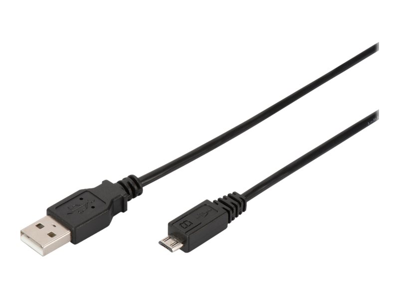 DIGITUS - USB-Kabel - USB (M) zu Micro-USB Typ B (M) - USB 2.0 - 1 m - geformt