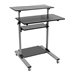 Eaton Tripp Lite Series Rolling Desk TV/Monitor Cart - Height Adjustable - Stehpult - mobil - rechteckig - Schwarz