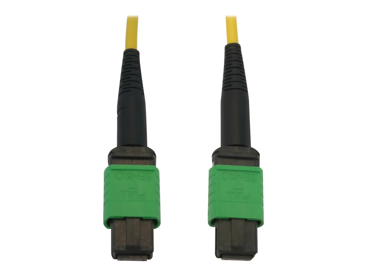 Eaton Tripp Lite Series 40/100G Singlemode 9/125 OS2 Fiber Optic Cable (12F MTP/MPO-APC F/F), LSZH, Yellow, 5 m (16.4 ft.) - Net