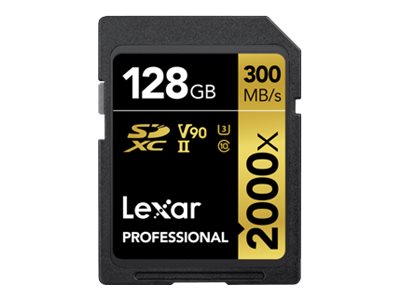 Lexar Professional - Flash-Speicherkarte - 128 GB - Video Class V90 / UHS-II U3 / Class10 - 2000x - SDXC UHS-II