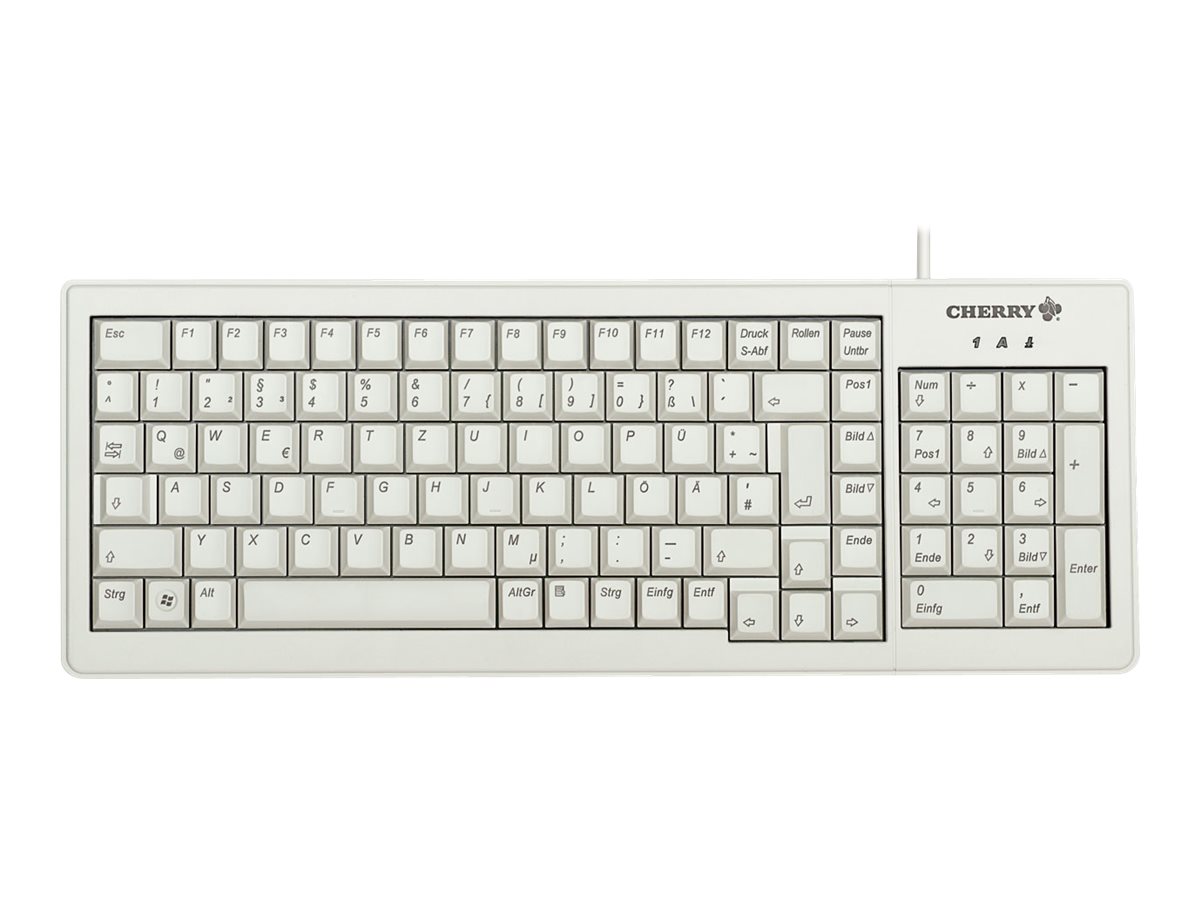 CHERRY XS Complete G84-5200 - Tastatur - PS/2, USB - Schweiz - Tastenschalter: CHERRY ML - Hellgrau