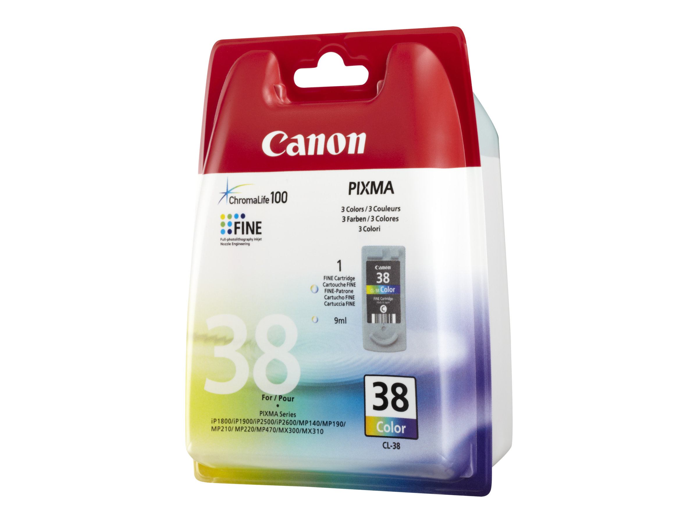 Canon CL-38 - 9 ml - Farbe (Cyan, Magenta, Gelb) - Original - Tintenpatrone - fr PIXMA iP1800, iP1900, iP2500, iP2600, MP140, M