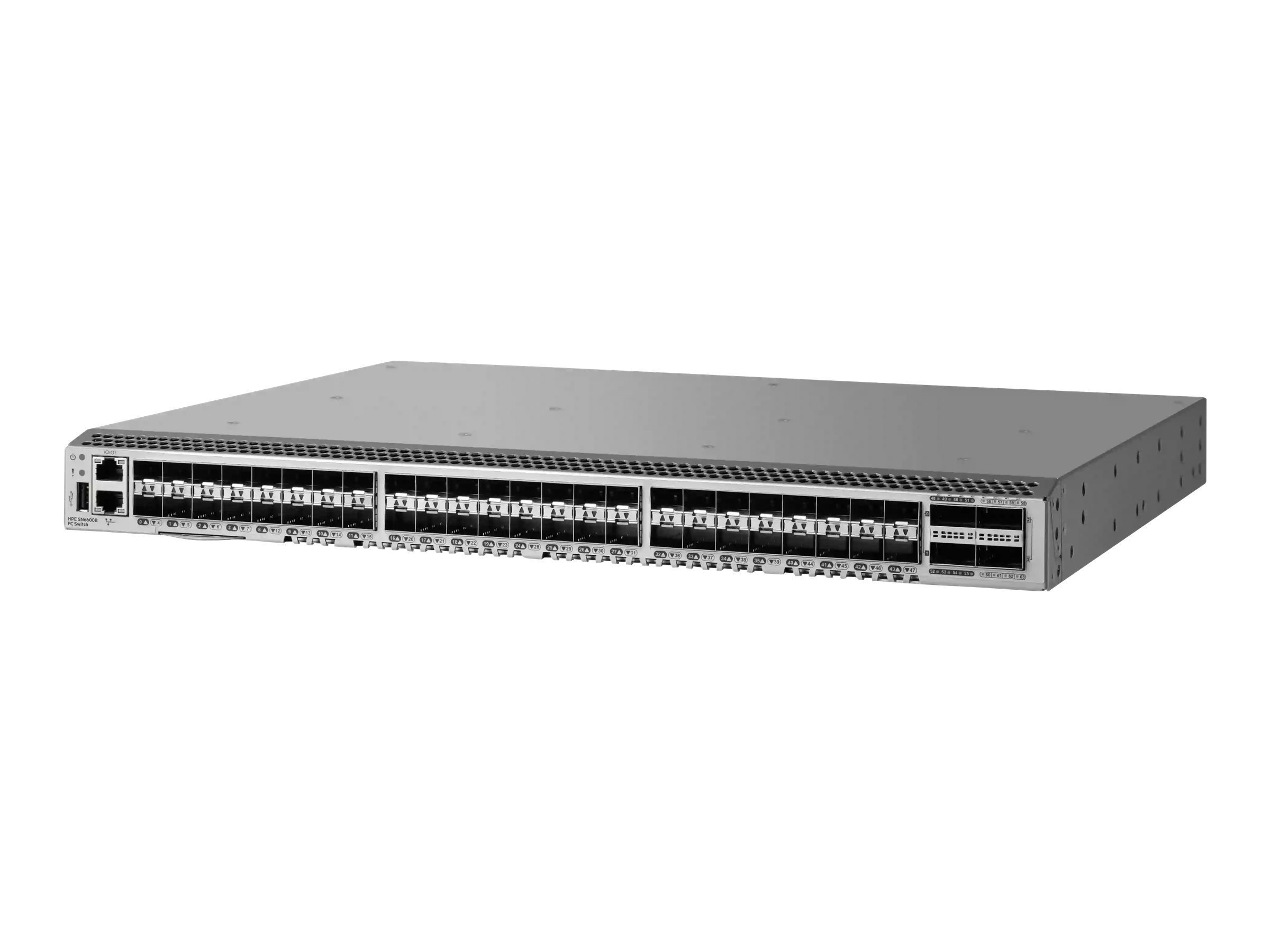 HPE StoreFabric SN6600B 32Gb 48/24 - Switch - managed - 24 x 32Gb Fibre Channel SFP+ + 24 x 32Gb Fibre Channel SFP+ Ports on Dem