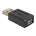 Delock Adapter Gender Changer - USB-Adapter - USB (M) zu Mini-USB, Typ B (W) - Schwarz