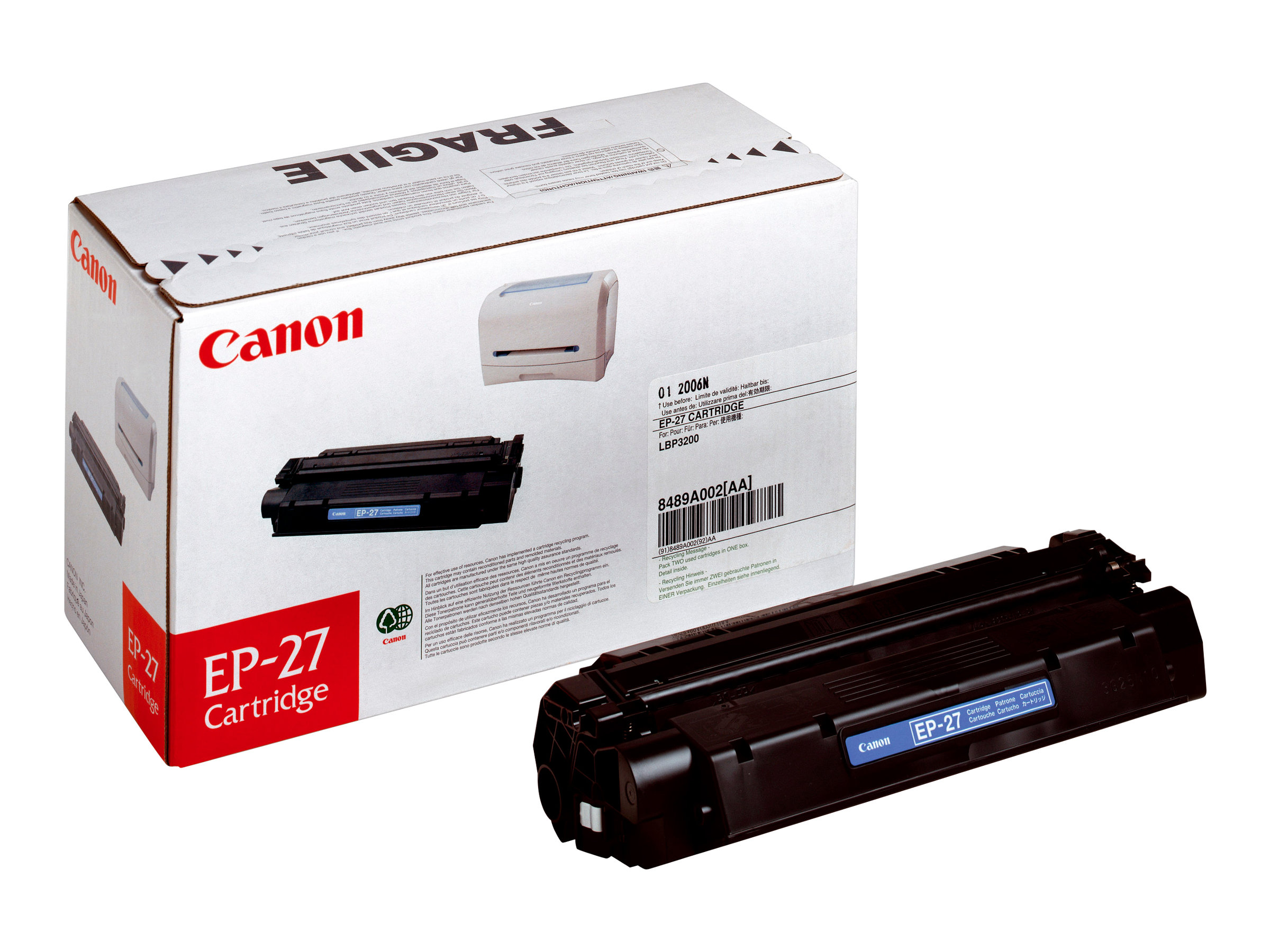 Canon EP-27 - Schwarz - Original - Tonerpatrone - fr i-SENSYS MF3220, MF3228; LaserBase MF3110, MF3228, MF3240, MF5730, MF5750