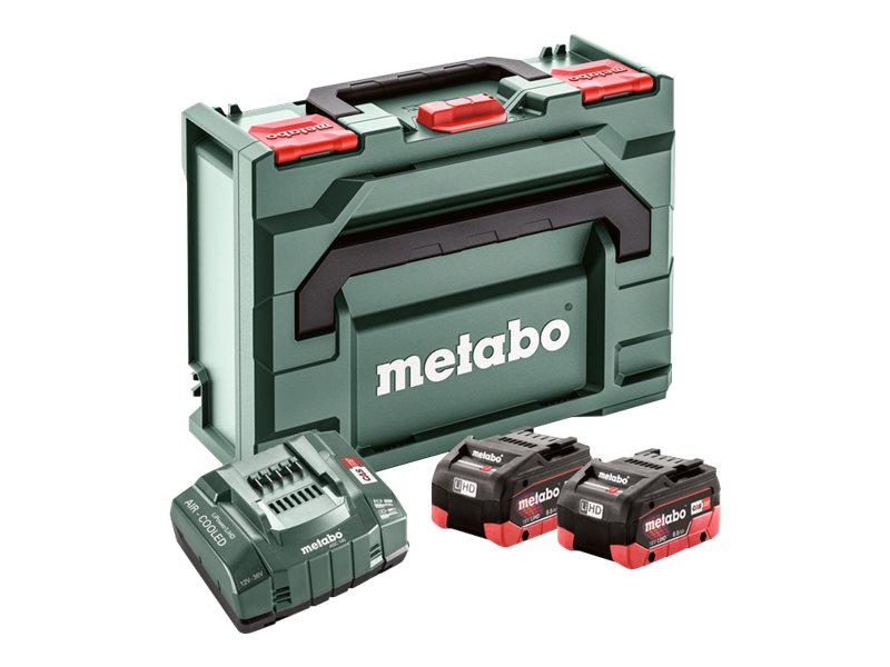 Metabo Basic Set - Batterieladegerät + Batterie 2 x - Li-Ion - 8 Ah - 1 x Batterien laden - 145 Watt