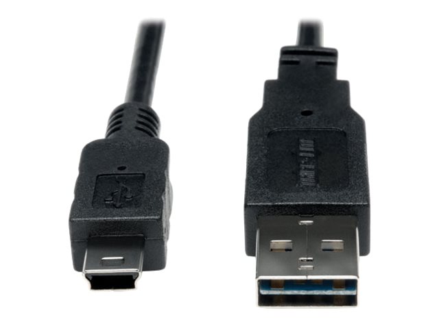 Eaton Tripp Lite Series Universal Reversible USB 2.0 Cable (Reversible A to 5Pin Mini B M/M), 6 ft. (1.83 m) - USB-Kabel - Mini-