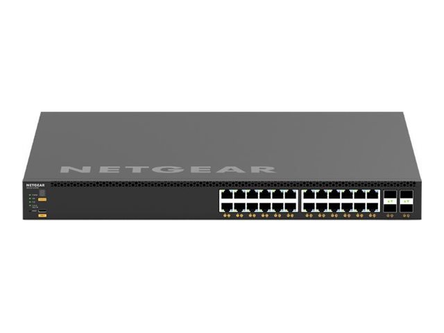 NETGEAR AV Line M4350-24X4V - Switch - L3 - managed - 24 x 100/1000/2.5G/5G/10GBase-T (PoE+) + 4 x 1/10/25 Gigabit SFP28 - Lufts