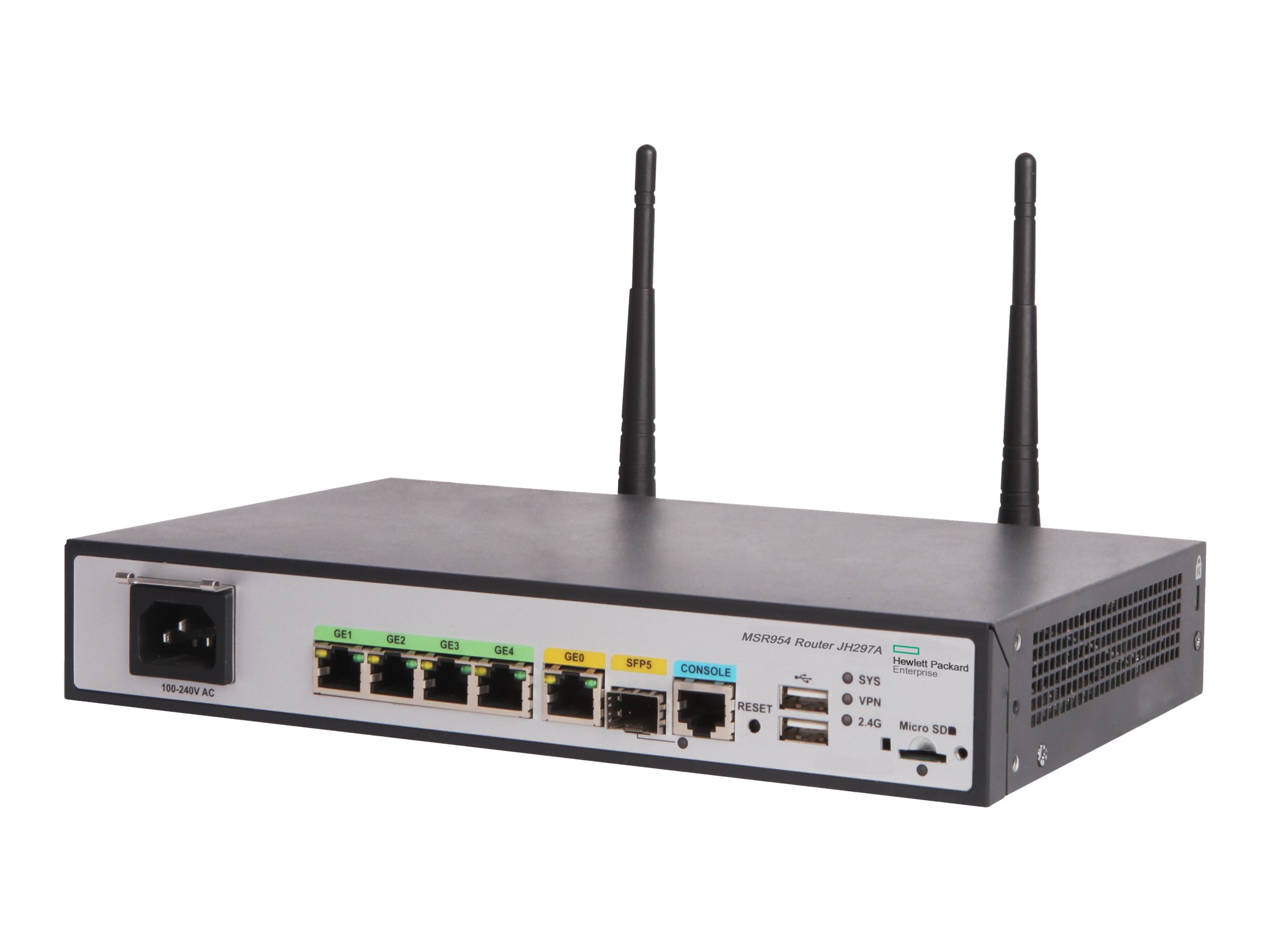 HPE MSR954-W (WW) - Wireless Router - 4-Port-Switch - GigE - 802.11b/g/n - 2,4 GHz