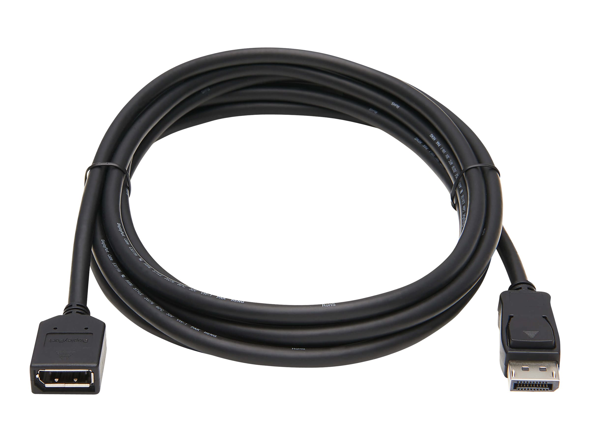 Eaton Tripp Lite Series DisplayPort Extension Cable with Latch, 4K @ 60 Hz, HDCP 2.2 (M/F),10 ft. (3.05 m) - DisplayPort-Verlng