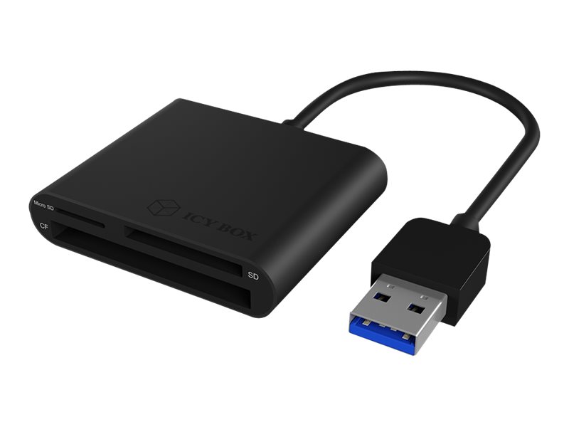 ICY BOX IB-CR301-U3 - Kartenleser (CF I, SD, CF, microSD, SDHC, SDXC, SDHC UHS-I, SDXC UHS-I) - USB 3.0