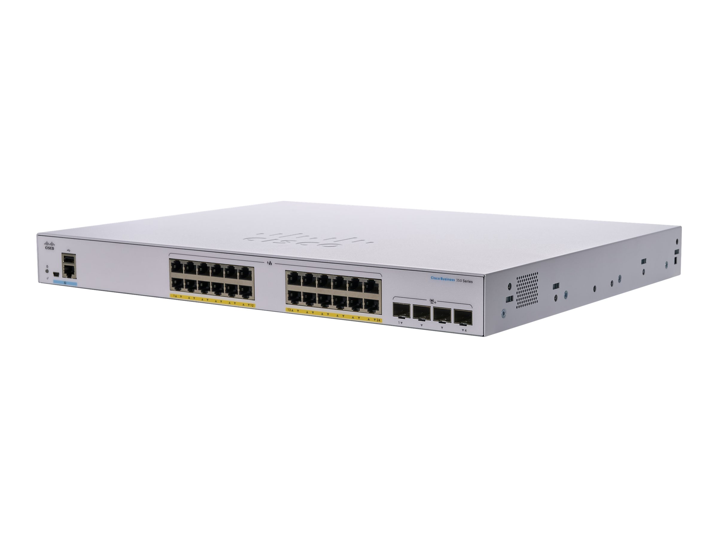 Cisco Business 350 Series CBS350-24FP-4X - Switch - L3 - managed - 24 x 10/100/1000 (PoE+) + 4 x 10 Gigabit SFP+ - an Rack monti