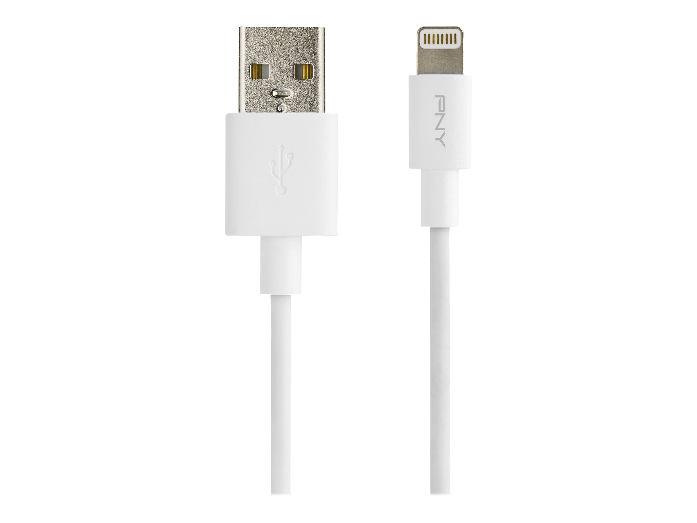 PNY Charge & Sync - Lightning-Kabel - USB männlich zu Lightning männlich - 1.2 m - weiss - für Apple iPad/iPhone/iPod (Lightning