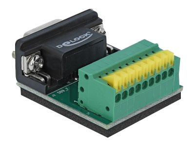 Delock - Serieller Adapter - DB-9 (W) zu 9-poliger Anschlussblock - Daumenschrauben, Drucktaster