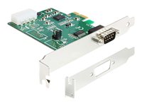 DeLock PCI Express Card > 1 x Serial RS-232 High Speed 921K with Voltage supply - Serieller Adapter - PCIe 2.0 Low-Profile - RS-