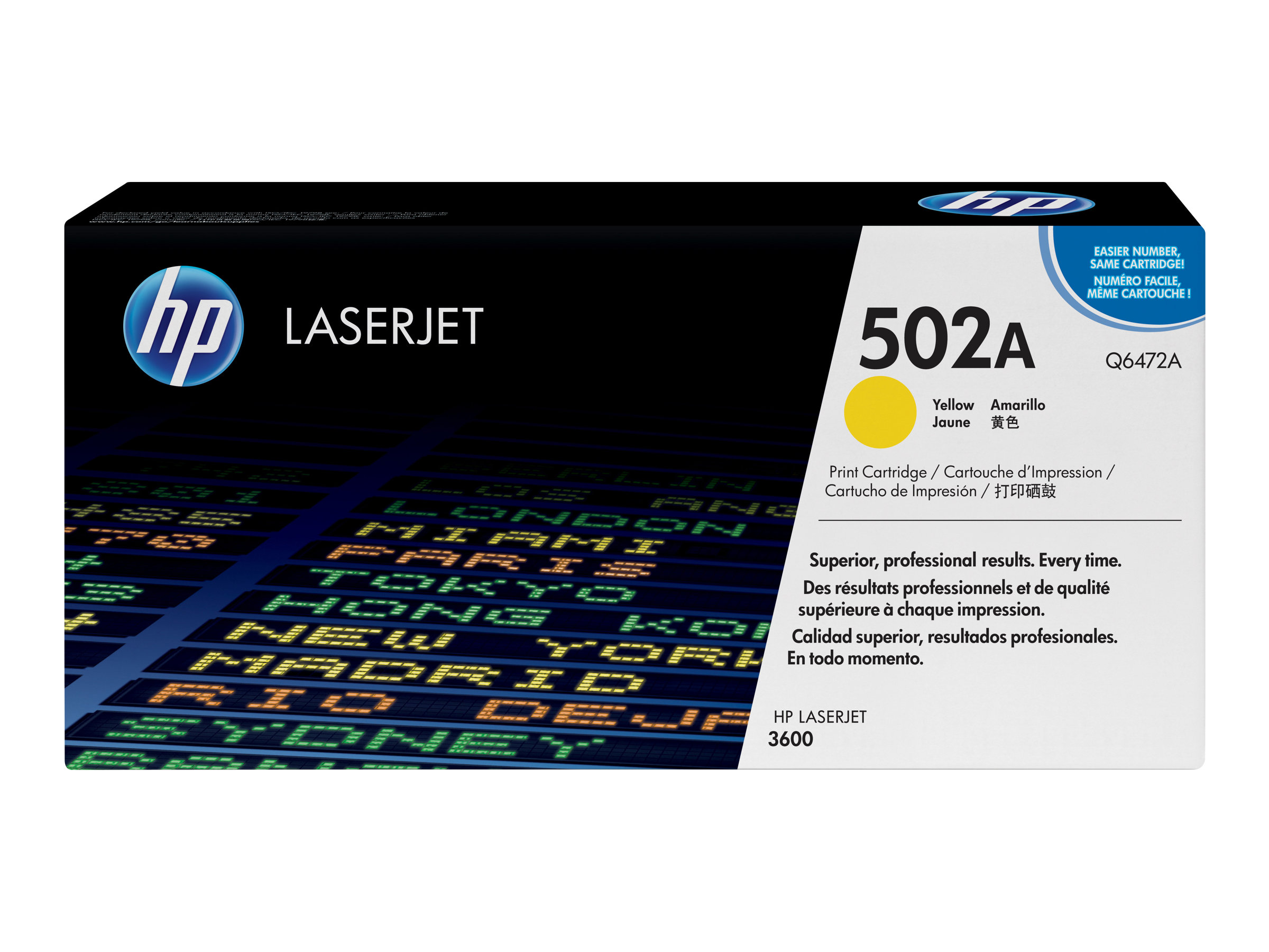 HP 502A - Gelb - Original - LaserJet - Tonerpatrone (Q6472A) - fr Color LaserJet 3600, 3600dn, 3600n